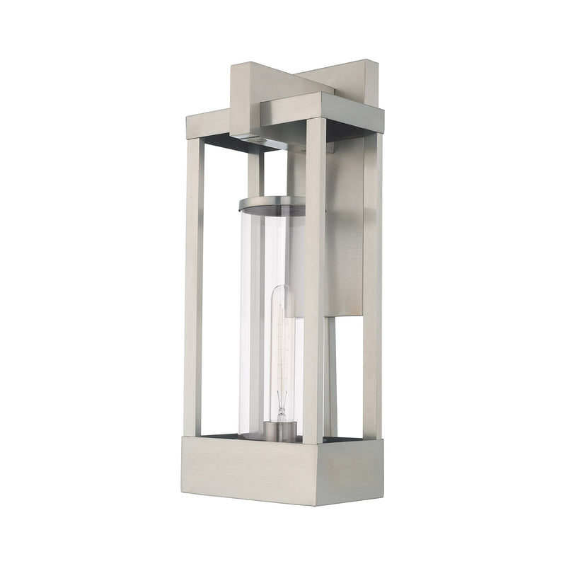 Delancey Large Outdoor Wall Lantern in Brushed Nickel