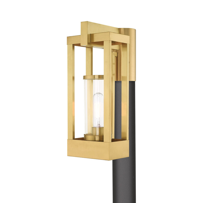 Delancey 15" Outdoor Post Light in Satin Brass