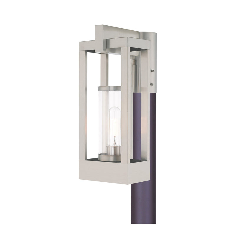 Delancey 15" Outdoor Post Light in Brushed Nickel