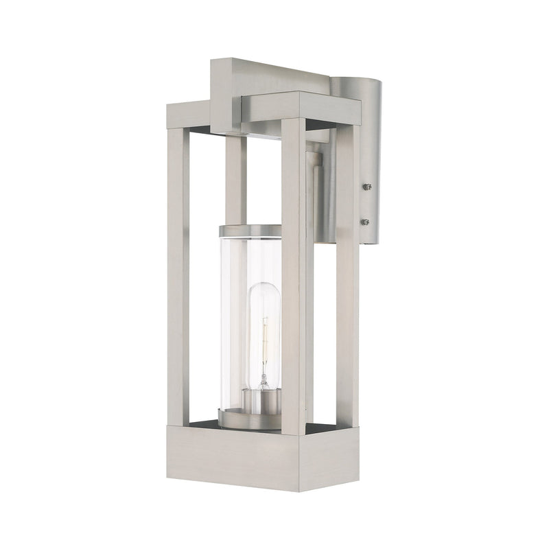 Delancey 15" Outdoor Post Light in Brushed Nickel