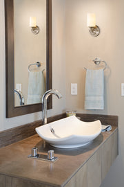 Cannondale 1 Light 5.75" Wall Sconce in Brushed Nickel in a room setting