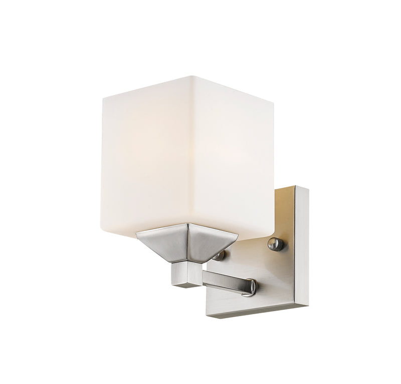 Quube 1 Light 4.25" Wall Sconce in Brushed Nickel