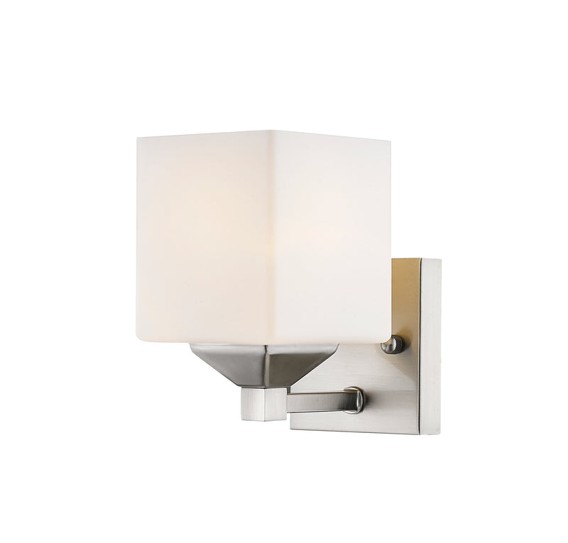 Quube 1 Light 4.25" Wall Sconce in Brushed Nickel