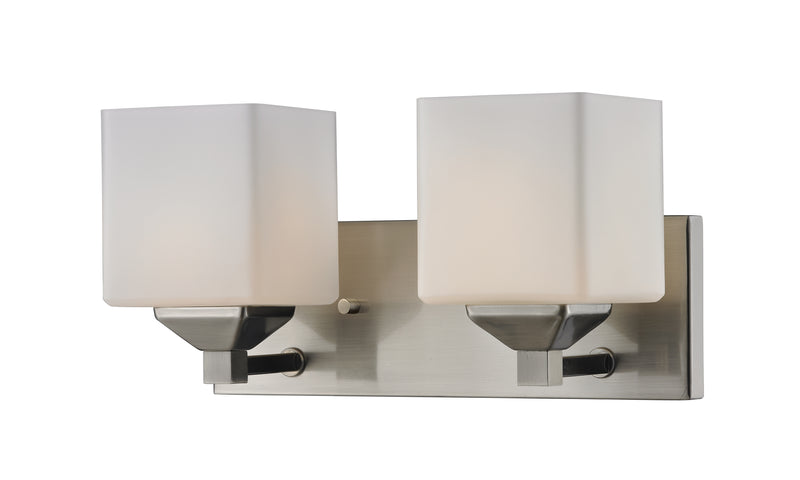 Quube 2 Light 13" Vanity in Brushed Nickel