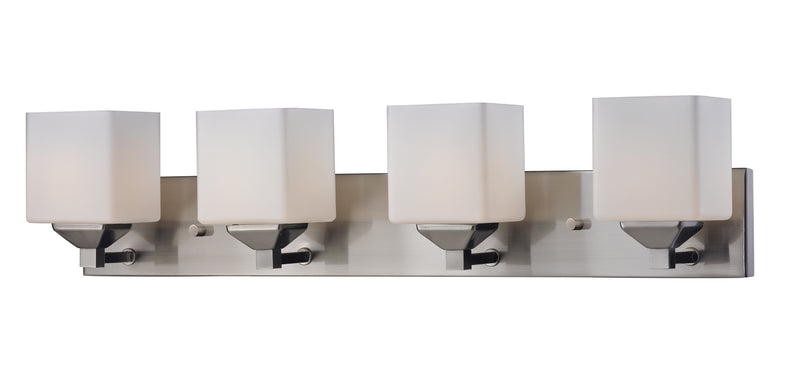 Quube 4 Light 30" Vanity in Brushed Nickel