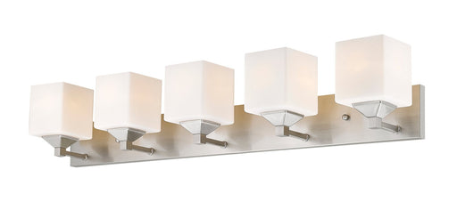 Quube 5 Light 38.5" Vanity in Brushed Nickel