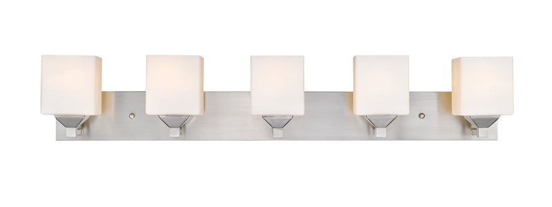 Quube 5 Light 38.5" Vanity in Brushed Nickel