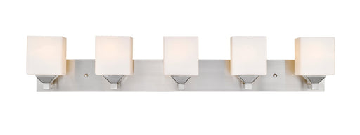 Quube 5 Light 38.5" Vanity in Brushed Nickel