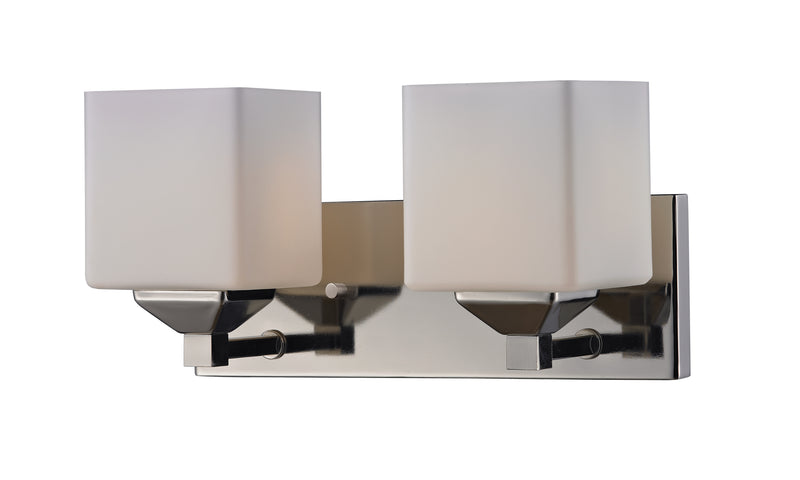 Quube 2 Light 13" Vanity in Chrome