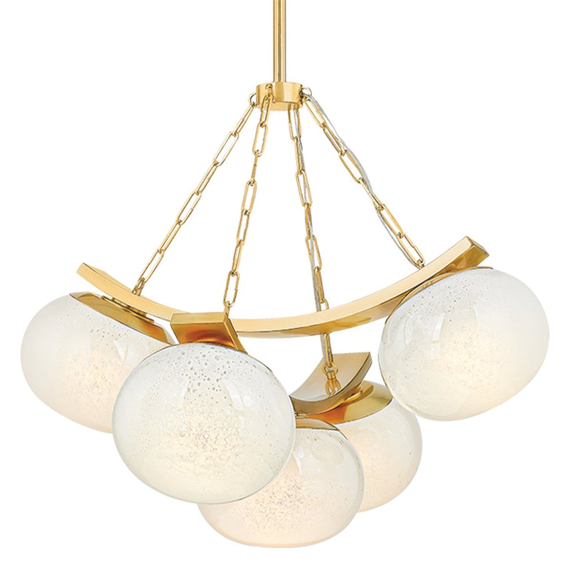 Duxbury 5-Light Chandelier in Aged Brass
