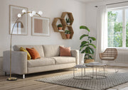 Ronan LED Arc Floor Lamp in Antique Brass