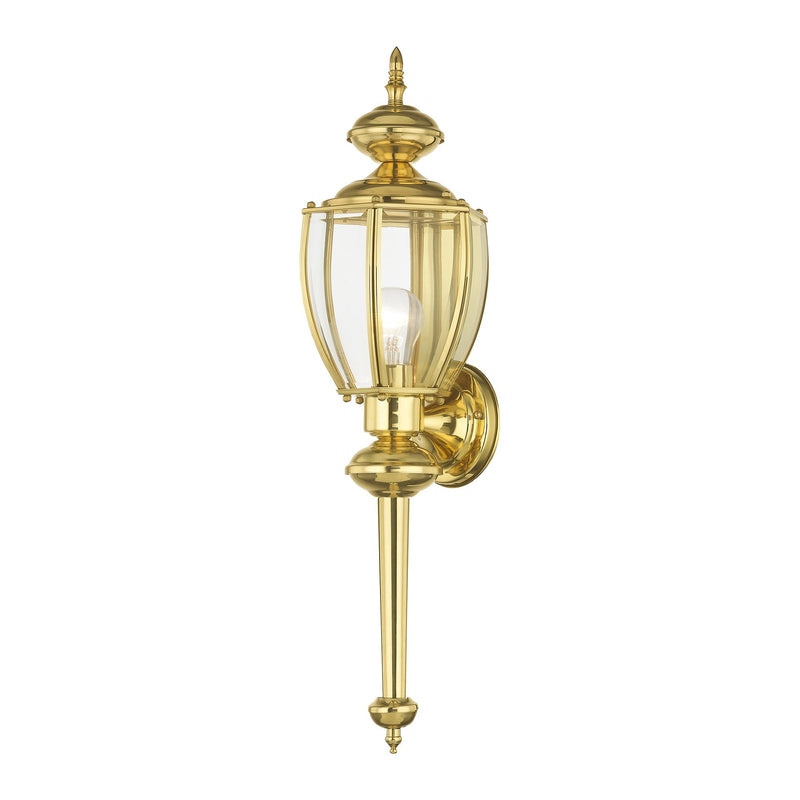 Outdoor Classics 25.25" Outdoor Wall Lantern in Polished Brass