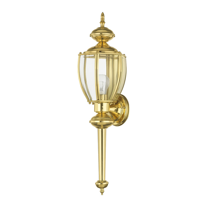 Outdoor Classics 25.25" Outdoor Wall Lantern in Polished Brass