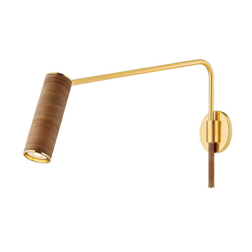 Narragansett Swing Arm Wall Lamp in Aged Brass