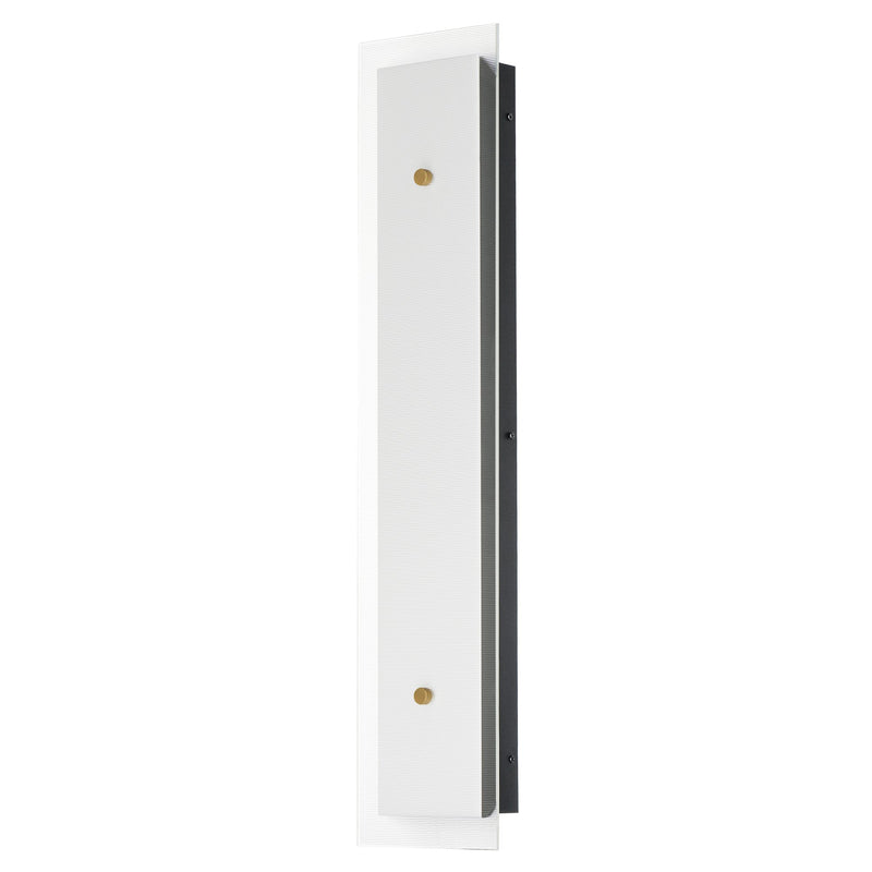 Spectre 30" LED Wall Sconce in Black / Natural Aged Brass