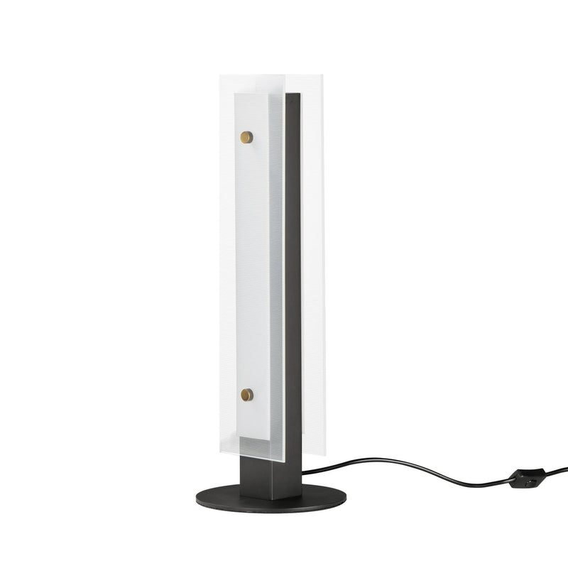 Spectre 20" LED Table Lamp in Black / Natural Aged Brass