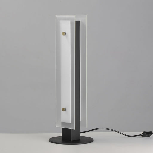 Spectre 20" LED Table Lamp in Black / Natural Aged Brass
