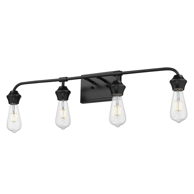 Ormond 4-Light Bath Vanity Light in Matte Black