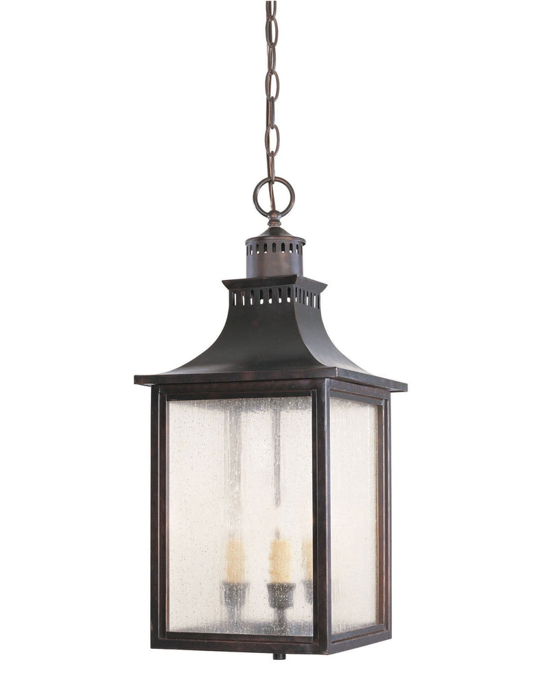 Monte Grande 3-Light Outdoor Lantern Pendant in English Bronze