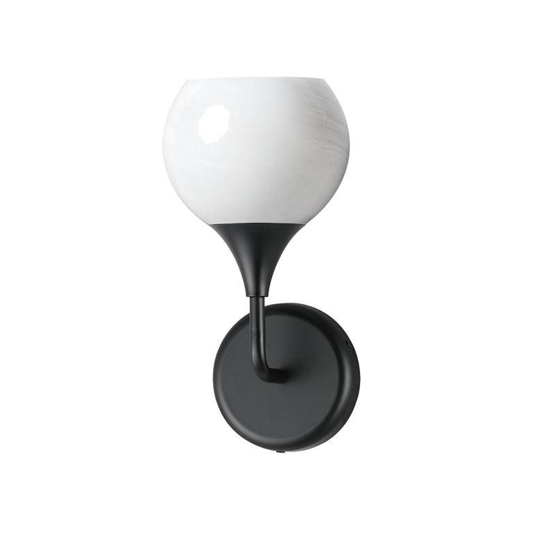 Neve 1 Light Wall Sconce in Black