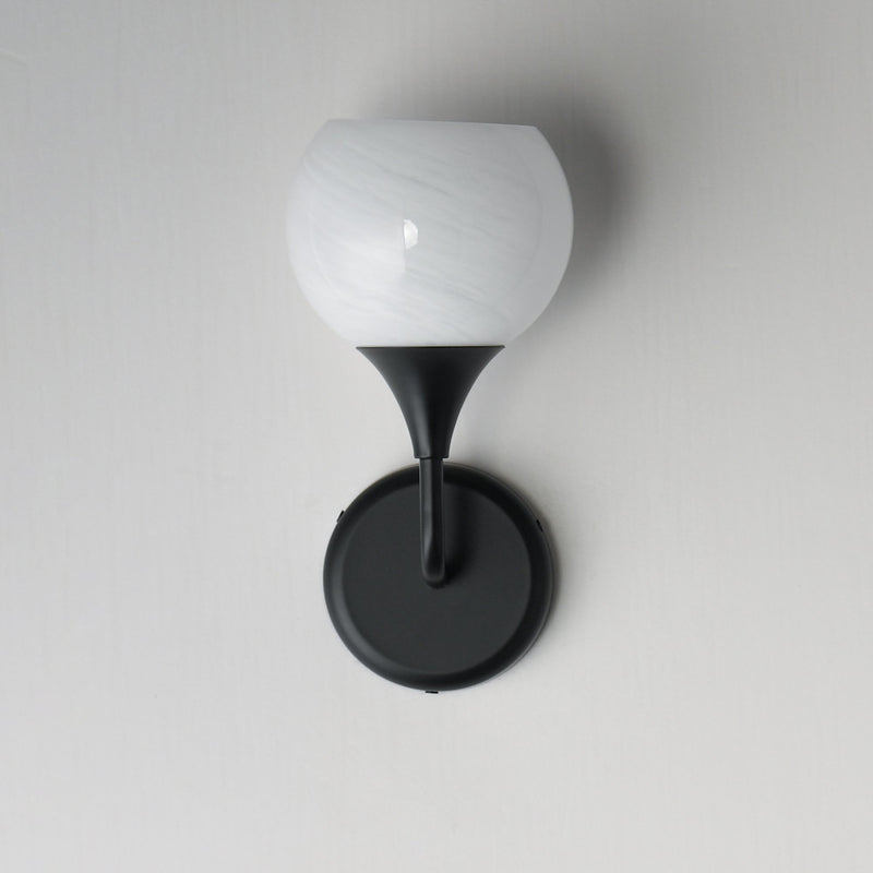 Neve 1 Light Wall Sconce in Black