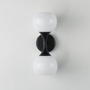 Neve 2 Light Wall Sconce in Black