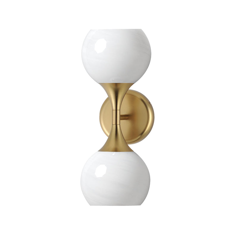 Neve 2 Light Wall Sconce in Natural Aged Brass