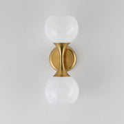 Neve 2 Light Wall Sconce in Natural Aged Brass