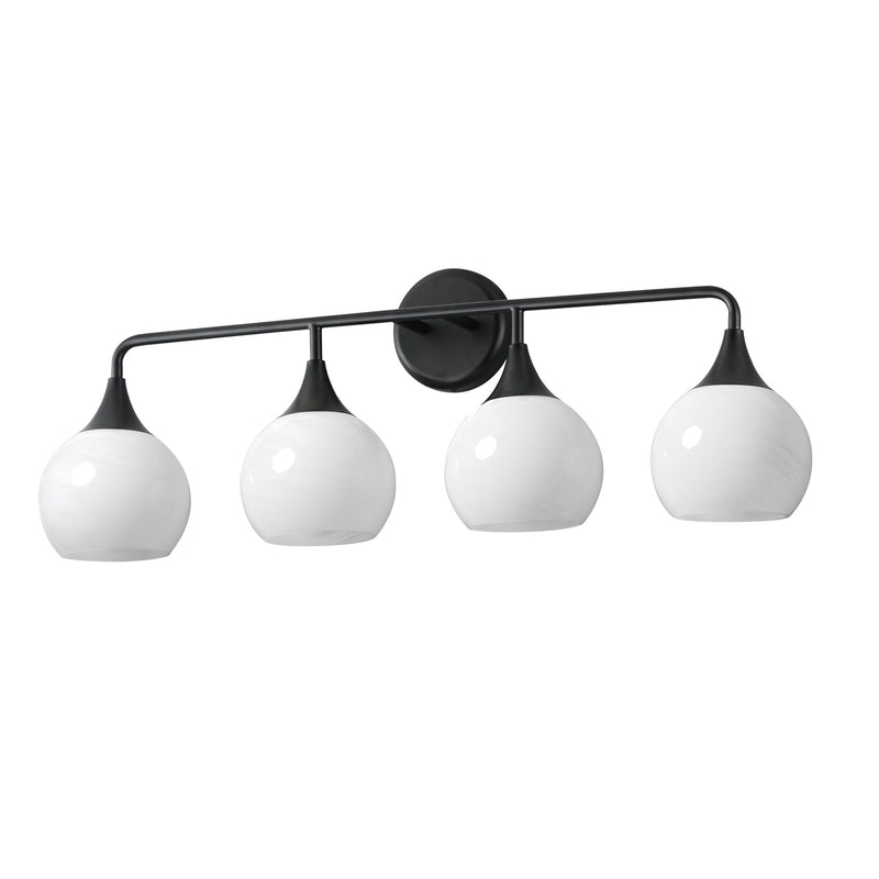 Neve 4 Light Bath Vanity Light in Black