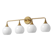 Neve 4 Light Bath Vanity Light in Natural Aged Brass
