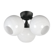 Neve 3 Light Semi-Flush Mount in Black
