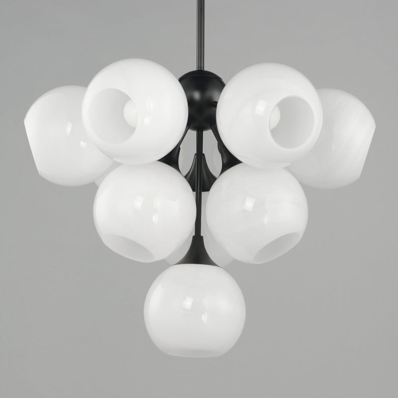 Neve 10 Light Chandelier in Black