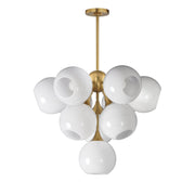 Neve 10 Light Chandelier in Natural Aged Brass