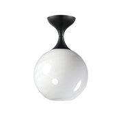 Neve 1 Light Semi-Flush Mount in Black