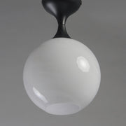 Neve 1 Light Semi-Flush Mount in Black