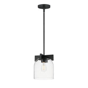 Scoop 1 Light Pendant in Black