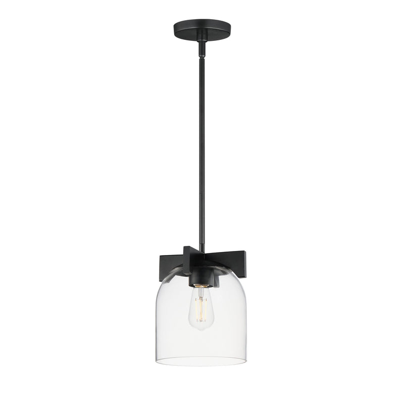 Scoop 1 Light Pendant in Black