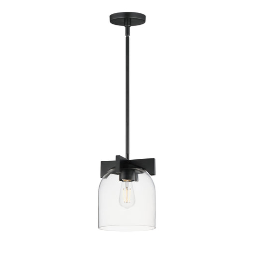 Scoop 1 Light Pendant in Black
