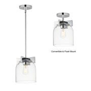 Scoop 1 Light Pendant in Polished Chrome