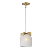 Scoop 1 Light Pendant in Natural Aged Brass