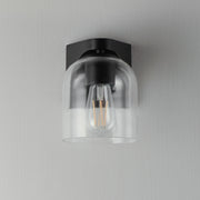 Scoop 1 Light Wall Sconce in Black