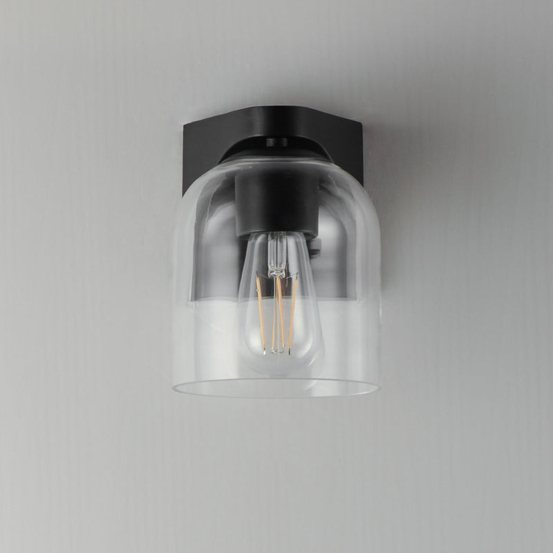 Scoop 1 Light Wall Sconce in Black