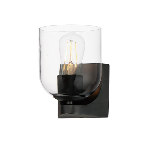 Scoop 1 Light Wall Sconce in Black