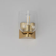 Scoop 1 Light Wall Sconce in Natural Aged Brass