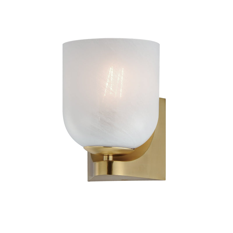 Scoop 1 Light Wall Sconce in Natural Aged Brass