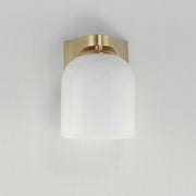 Scoop 1 Light Wall Sconce in Natural Aged Brass