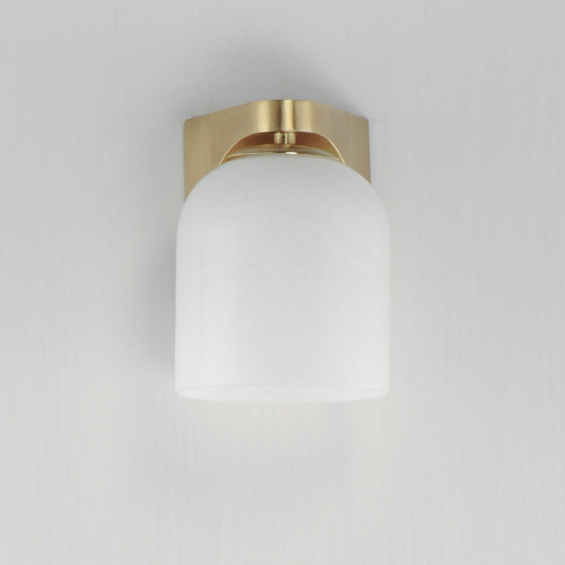 Scoop 1 Light Wall Sconce in Natural Aged Brass