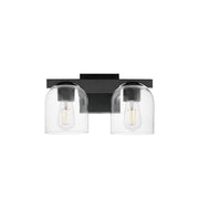 Scoop 2 Light Bath Vanity Light in Black