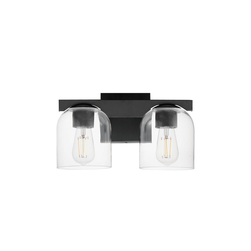 Scoop 2 Light Bath Vanity Light in Black