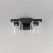 Scoop 2 Light Bath Vanity Light in Black